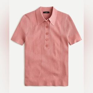 J.Crew Ribbed Collared Silk-Blend Sweater
